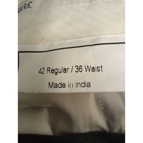 Jos. A. Bank Grey Pinstriped Tailored Fit Suit Set 42R/36 Waist - Picture 11 of 12